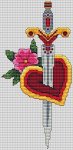 (image for) Vintage Dagger and Heart Tattoo
